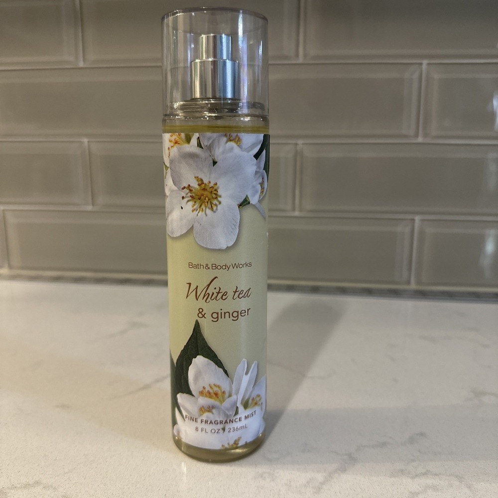 BATH & BODY WORKS NEW WHITE TEA GINGER FINE FRAGRANCE MIST SPRAY 8 OZ LARGE